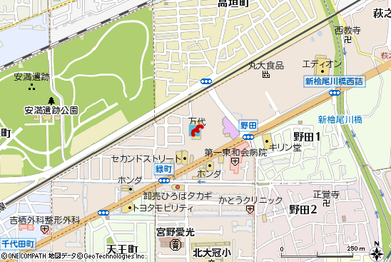 高槻緑町店付近の地図
